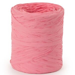 Rolo de Fita de Ráfia Rosa 15mm x 200m