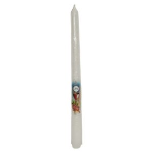 Vela cónica decorativa de 30cm com motivo religioso, pack de 18