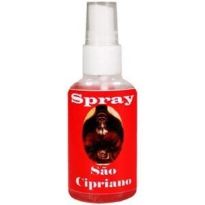 Frasco de Essência Spray São Cipriano com design místico