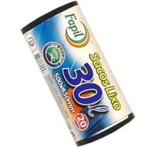 Sacos para lixo 30L Fapil, embalagem de 20 unidades