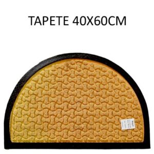 Tapete de entrada meia lua tufado 40x60cm amarelo