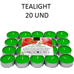 Velas Tealight Perfumadas Melancia - Pack de 20