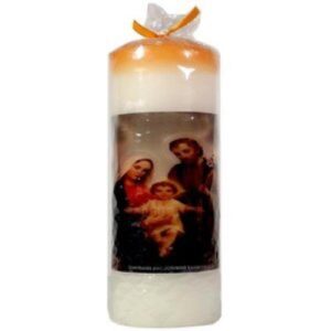 Velão de Ervas Sagrada Família com imagem religiosa