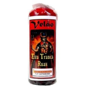 Velão de Ervas Exu Tranca Ruas com imagem de Exu