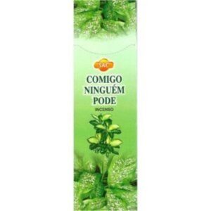 Incenso SAC Comigo Ninguém Pode em embalagem verde