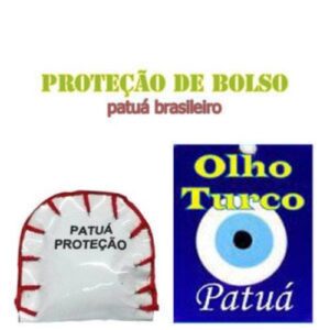 Amuleto de Proteção Patuá com Olho Turco