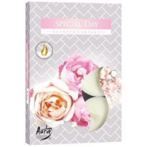 Pack de 6 Velas Tealight Perfumadas Dia Especial