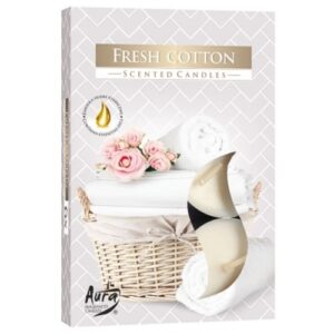Velas Tealight Perfumadas com aroma de frescura de algodão