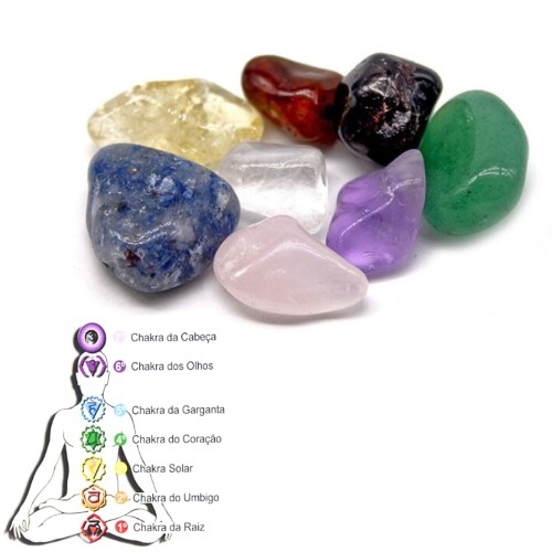 Conjunto de Pedras para 7 Chakras em várias cores