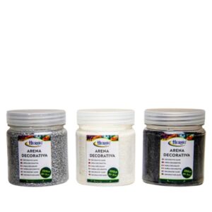 Areia Decorativa 1-2mm 300g em Branco e Cinzento