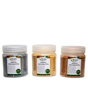 Areia decorativa em tons cinzento e castanho, 300g