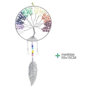 Árvore da Vida com pedras semipreciosas para 7 chakras