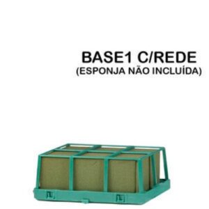 Base retangular com rede para esponja floral