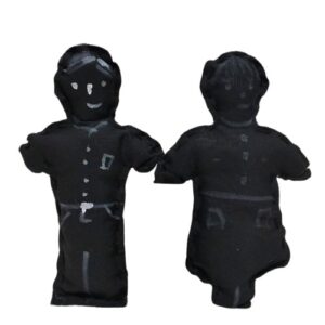 Casal Boneco de Pano Preto da coleção Místico