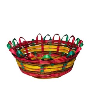 Cesto Oval Colorido 16x14x6cm para decoração e organização