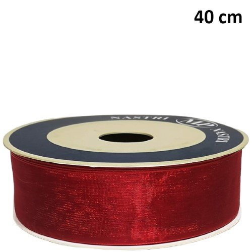 Rolo de fita de organza Bordeaux 40mm x 50m