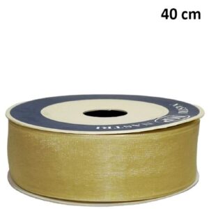 Rolo de Fita de Organza Dourado 40mm x 50m