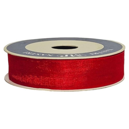 Rolo de Fita de Organza Vermelha 25mm x 50m