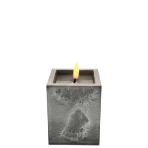 Vela Elétrica LED 10x8cm em cinzento com chama simulada