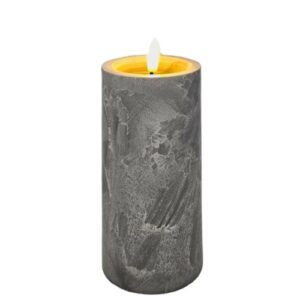 Vela elétrica LED cinzenta 15x7,5cm sem pilhas
