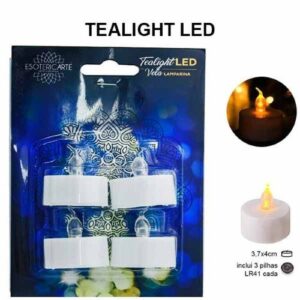 Pack de 4 Velas Elétricas Tealight com Pilhas
