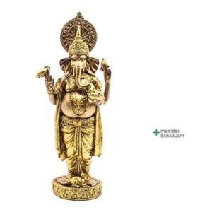 Estátua de Ganesha em resina com 30cm de altura