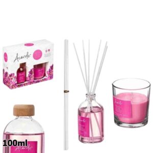 Conjunto de oferta com difusor Mikado e vela perfumada de orquídea