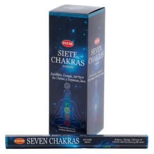 Incenso HEM 7 Chakras em vareta para equilíbrio e harmonia