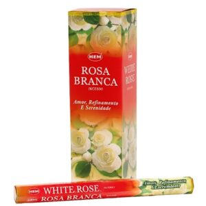 Incenso HEM Rosa Branca em vareta