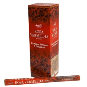 Incenso HEM Rosa Vermelha em vareta