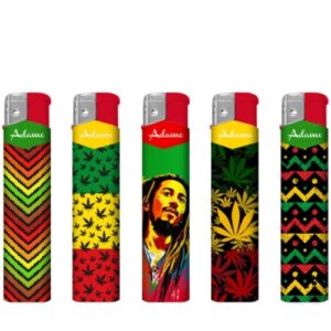Isqueiro Elétrico Pequeno Recarregável com design Reggae