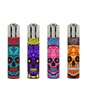 Isqueiro Clipper Recarregável com design Marked Skulls