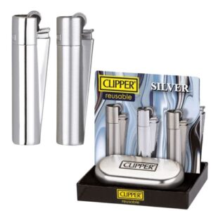 Isqueiro Clipper Recarregável em Metal Silver
