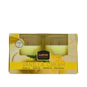 Pack de 2 velas perfumadas de baunilha em copo de vidro