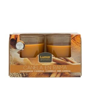 Pack de 2 velas perfumadas de canela em copo de vidro