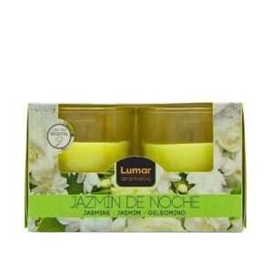 Pack de 2 velas perfumadas de jasmim em copos de vidro