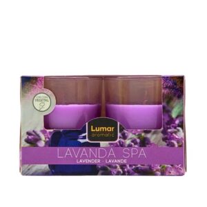 Pack de 2 velas perfumadas de lavanda em copo de vidro