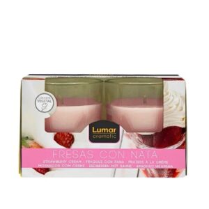 Vela Perfumada em Copo de Vidro com Aroma a Morango