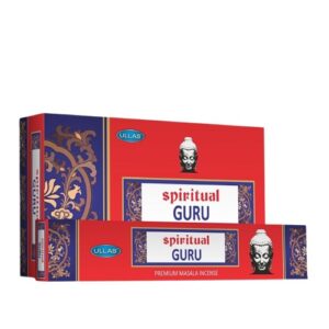 Caixa de Incenso Spiritual Guru 15g em fundo vermelho