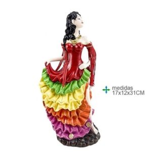 Figura Orixá Cigana decorativa de 16x7,5x31cm