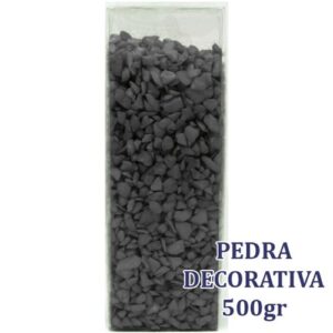 Pedras decorativas pretas 500g para decoração elegante