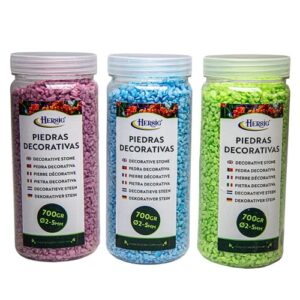 Frascos de Pedras Decorativas 700g em cores sortidas