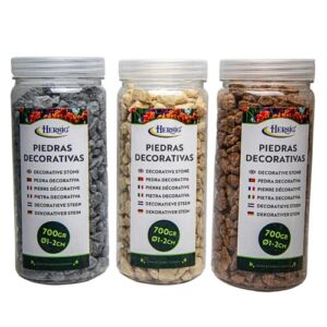Pedras decorativas cinza e castanho 700g