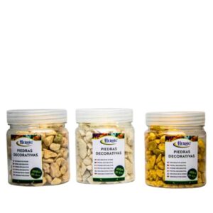 Pedras decorativas 2-5mm em creme e castanho, 300g