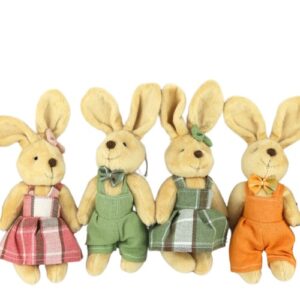 Coelho de peluche para pendurar com 15cm, ideal para decoração de Páscoa