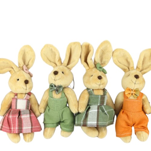 Coelho de peluche para pendurar com 15cm, ideal para decoração de Páscoa