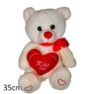 Urso de Peluche com Coração de 35cm