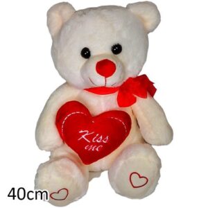 Urso de Peluche com Coração de 40cm