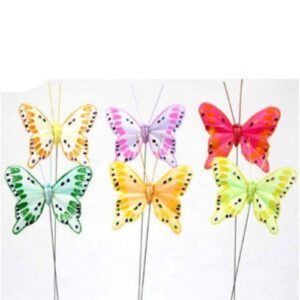 Pick Decorativo Borboleta para Arranjos - Pack de 12