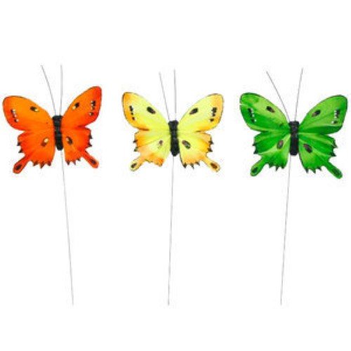 Pick Decorativo Borboleta para Arranjos - Pack de 12